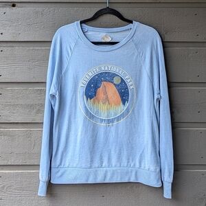 NWT Miken Flow Yosemite National Park Lightweight Long Sleeve Top Blue Small